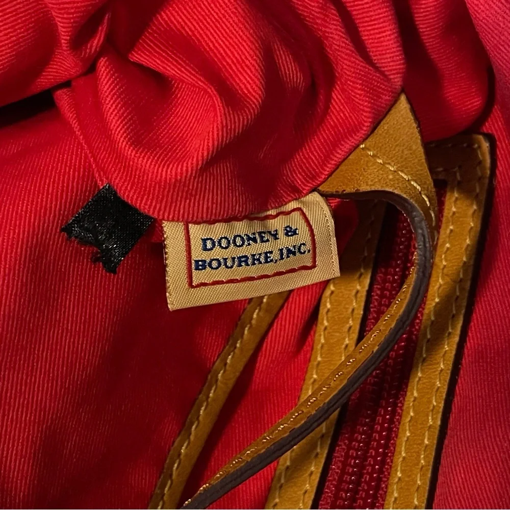 Dooney & Bourke Vintage Red Canvas Satchel Bag